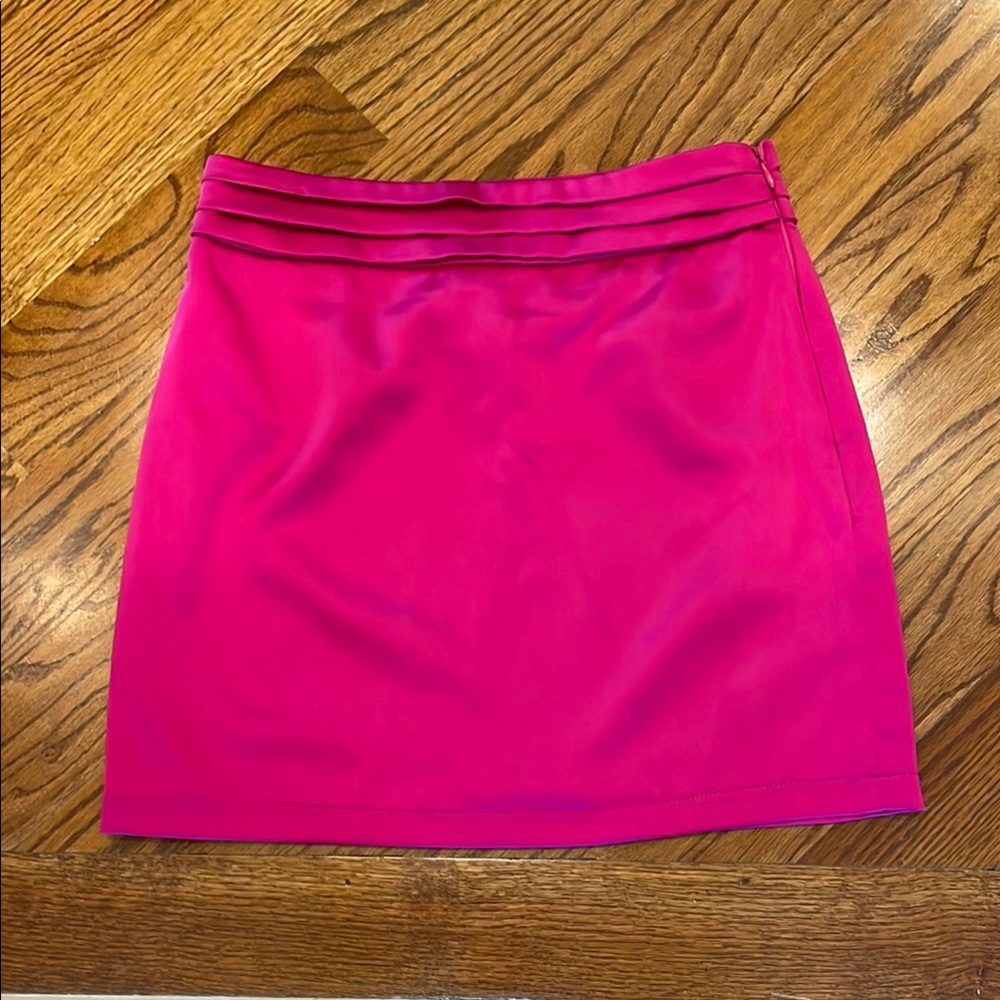 Women’s Hot Pink Satin Mini Skirt